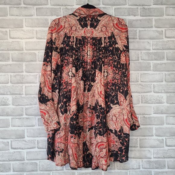 Free People Fields of Butterflies Tunic Top Shirt XS Oversized Romantic NEW * - Picture 2 of 9